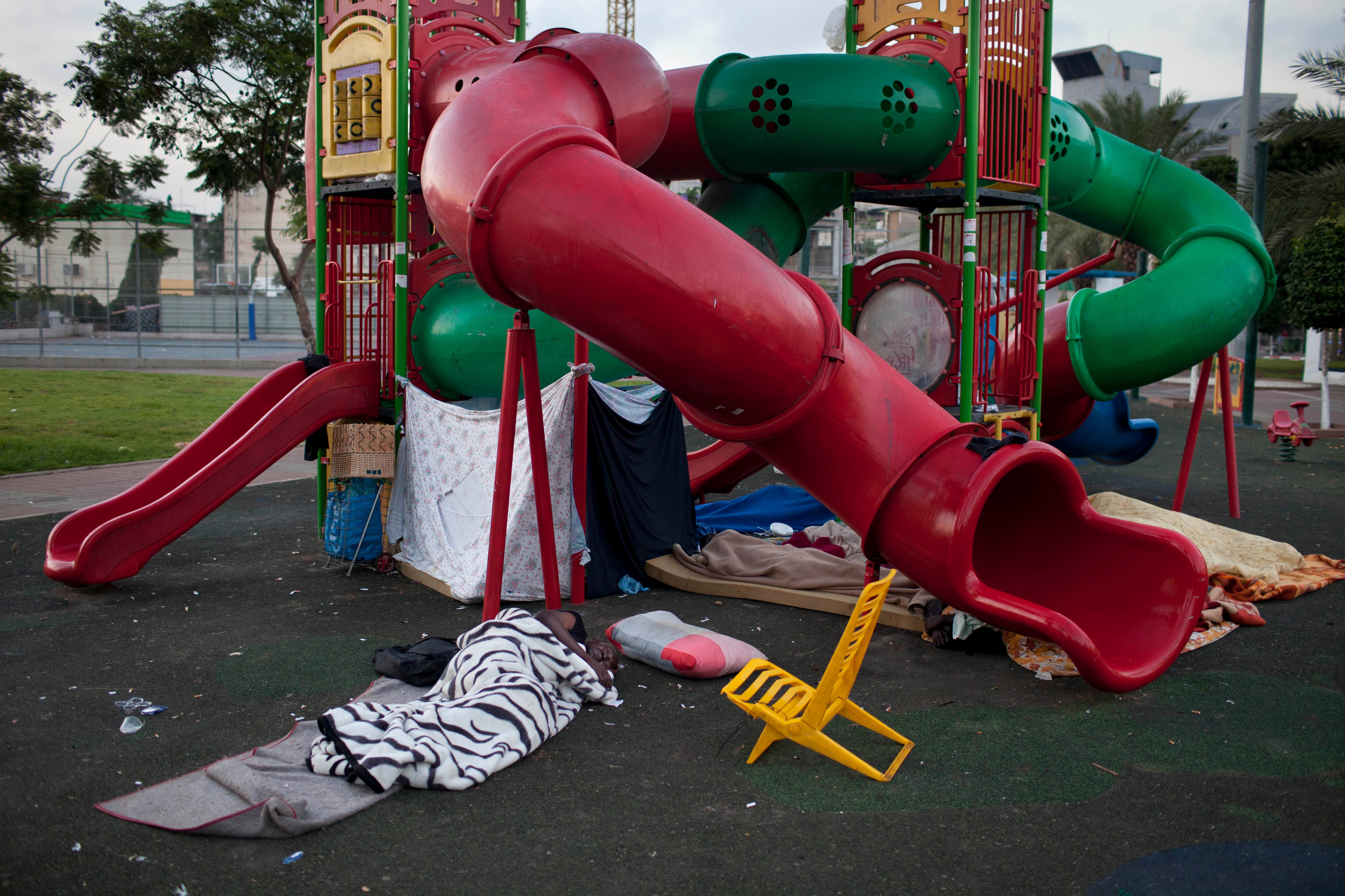 Imigrantes africanos Tel Aviv Israel