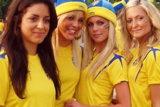 As gatas da Suécia sempre mostraram o seu poder nas arquibancadas