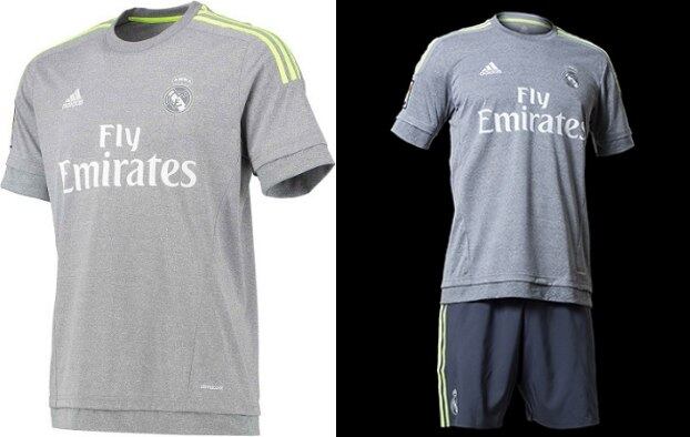 O novo uniforme é parecido
com um dos fardamentos do Real Madrid para esta temporada. A segunda camisa dos merengues também é cinza, mas com detalhes em verde