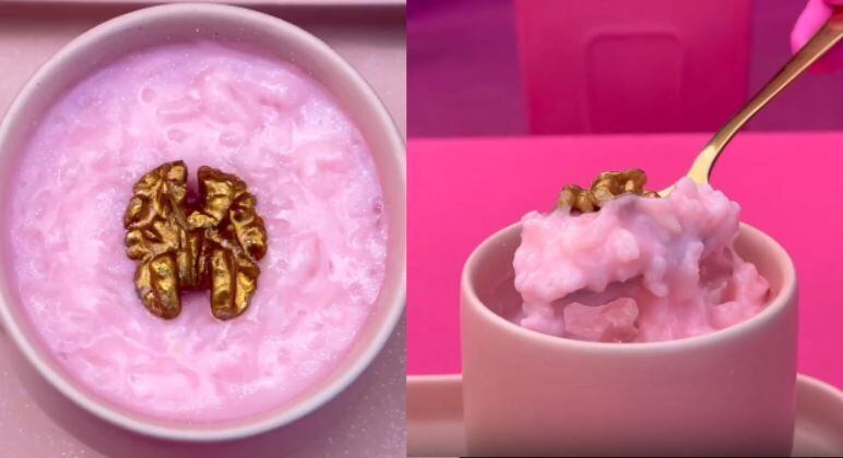 Arroz doce rosa