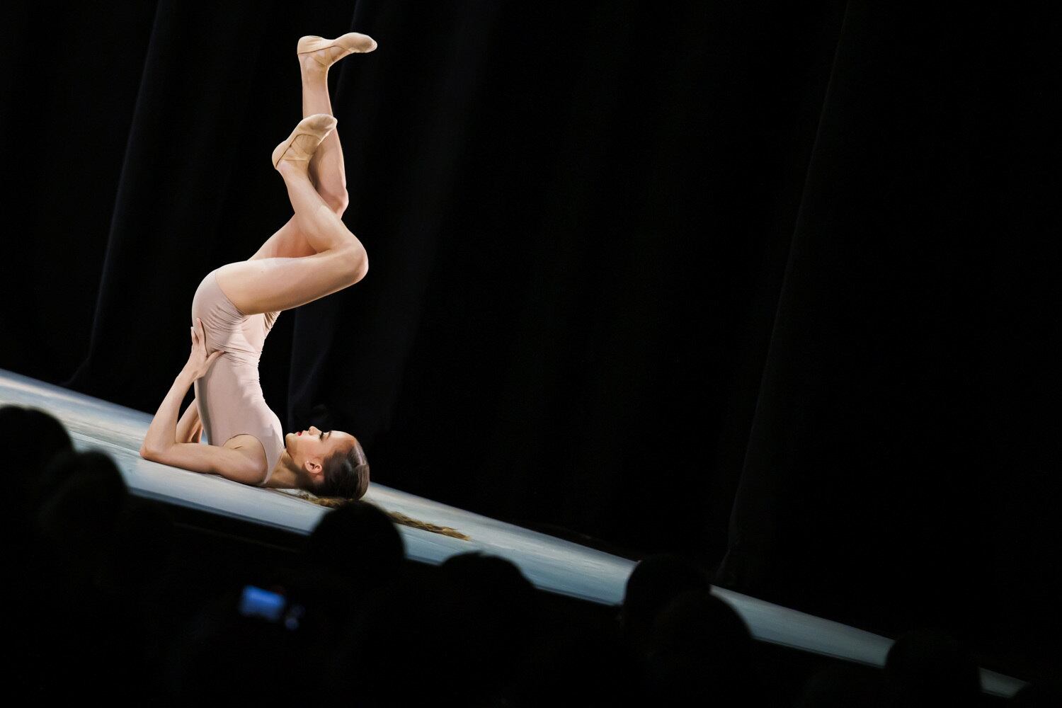 Montreux (Switzerland), 05/02/2022.- Luciana Sagioro from Brazil, winner of the 3rd scholarship and winner of the web audience favourite award, performs her contemporary variation during the final of the 50th Prix de Lausanne at the 2m2c Montreux Music and Convention Center, in Montreux, Switzerland, 05 February 2022. Launched in 1973, the Prix de Lausanne is an international dance competition for young dancers aged 15 to 18. Closing the six-day event, scholarships granting free tuition in a world-renowned dance school or dance company will be award to the best dancers out of 70 participants from 16 different countries this year. (Brasil, Suiza, Estados Unidos) EFE/EPA/VALENTIN FLAURAUD