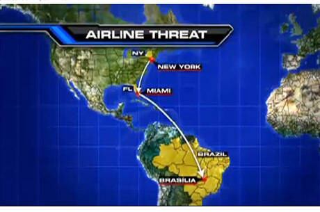 Estudante disse que havia uma bomba no avião que partiria de Miami com destino a Brasília