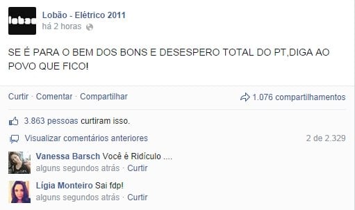 Mesmo com as brincadeiras, Lobão usou as redes sociais para afirmar que não vai deixar o País