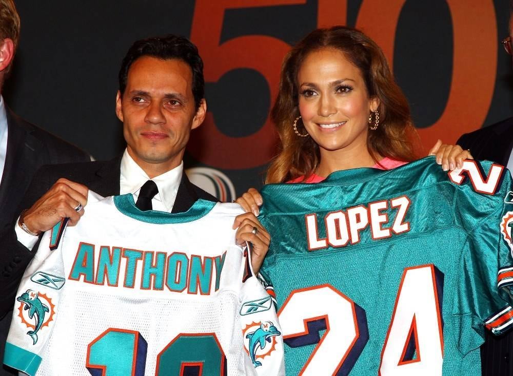 Jennifer Lopez já foi uma das
acionistas do Miami Dolphins, time de futebol-americano da NFL