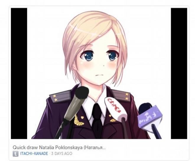 Algumas pessoas ficaram tão hipnotizadas com a beleza de Natalia que criaram versões da moça nos mangás e animes (desenhos com técnica japonesa). 

Nos quadrinhos, ela aparece como uma heroína pronta para a batalha