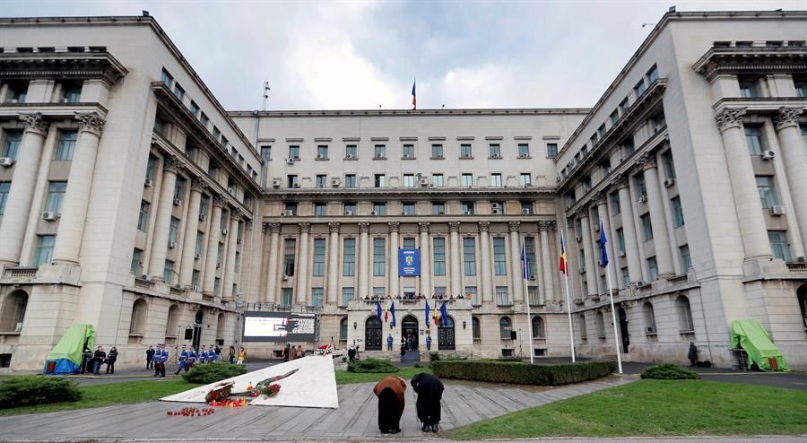 A antiga sede do Partido Comunista em Bucareste, onde aconteceu a revolução
