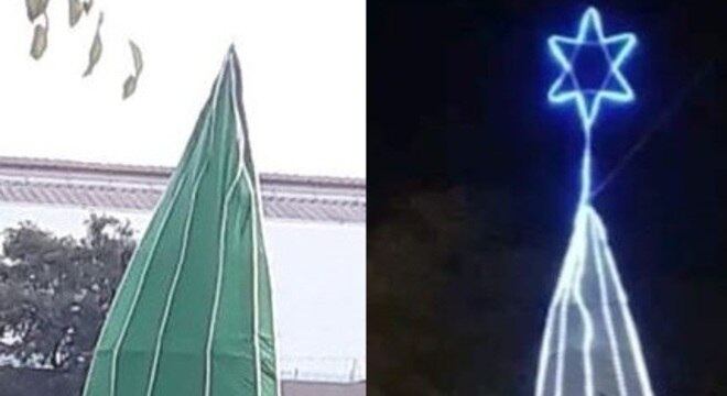 Árvore de Natal da cidade de Rio Claro (SP) vira piada na internet