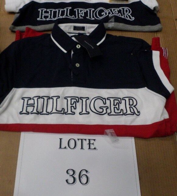 O lote de número 36 é composto por dois perfumes Ralph Lauren Polo e um Paco Rabanne One Million, uma garrafa de
vinho, uma camiseta polo e um relógio de pulso Tommy Guess. Para levar todos os
produtos para casa, é necessário oferecer um valor acima de R$ 1.500