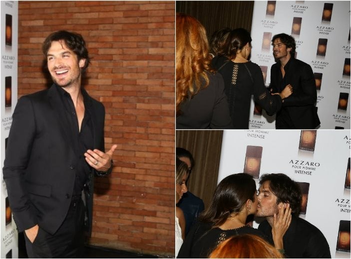 Nesta segunda-feira (4), os atores recém-casados Nikki Reed
e Ian Somerhalder protagonizaram uma cena fofa demais ao se beijarem no bar
Londra do hotel Fasano, em Ipanema, zona sul do Rio. No local era realizado o
lançamento do perfume masculino Azzaro Pour Homme Intense. Veja fotos!


*Colaborou Thati Narciso, do R7 no Rio