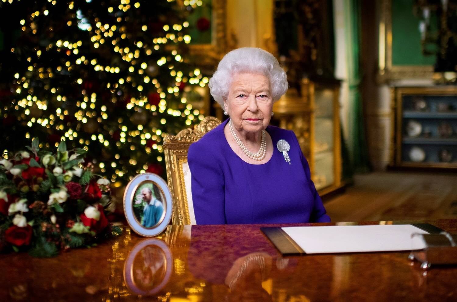 Rainha Elizabeth na mensagem anual de Natal no castelo de Windsor