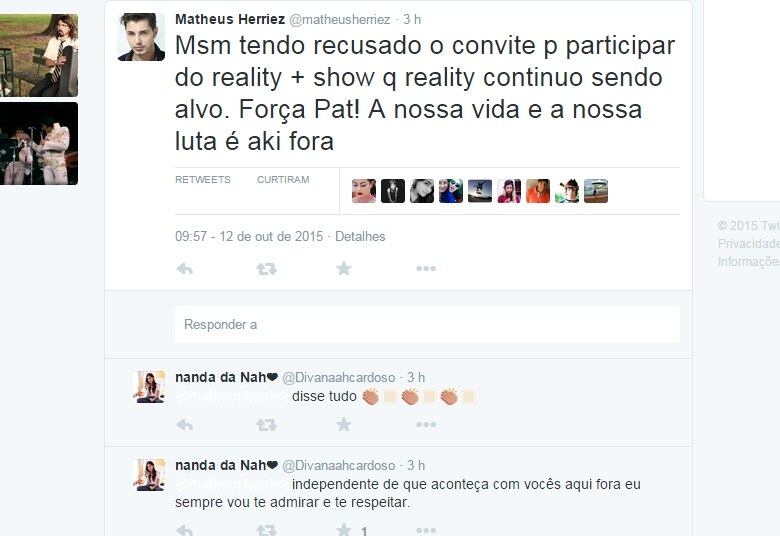 Na ocasião, Matheus Herriez afirmou que continuará apoiando Li Martins