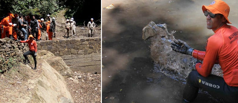 Os agentes fizeram uma megaoperação em busca dos restos mortais de Amarildo na sexta-feira, sem sucesso