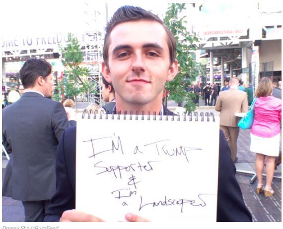 "Eu sou apoiador do Trump e eu sou um jardineiro"