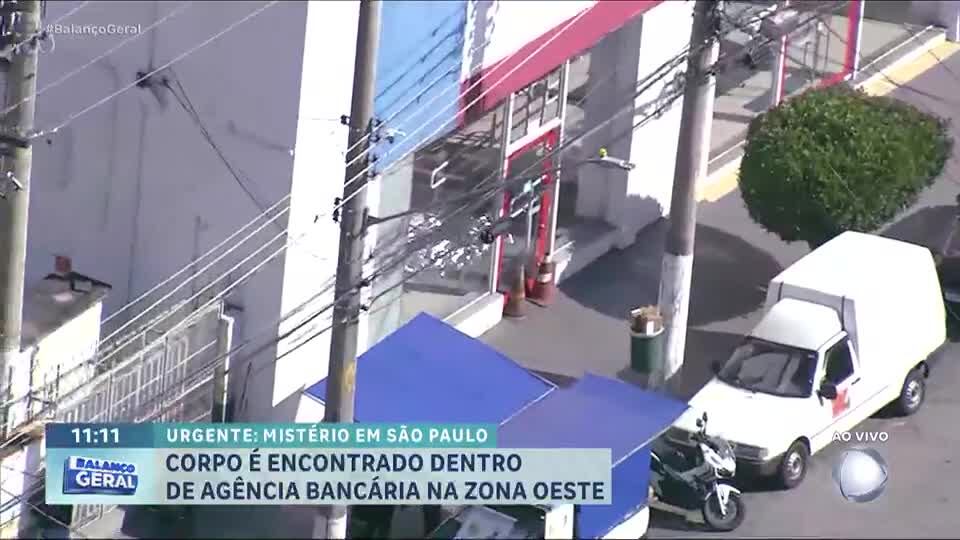 Corpo é encontrado dentro de agência bancária na Lapa, na zona oeste de SP