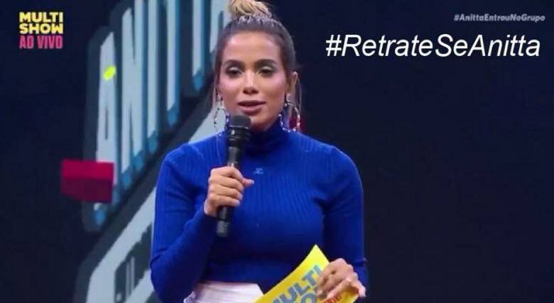 Protesto envolvendo a cantora Anitta já circula na web