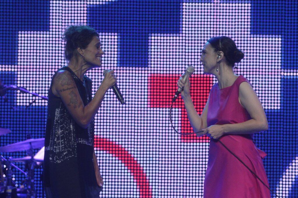 

Zélia
Duncan e Adriana Calcanhotto dividiram o palco na noite desta sexta-feira (28),
em SP

