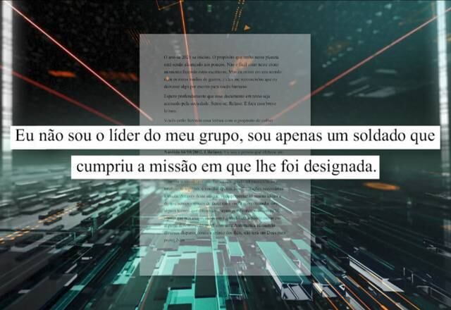 Ao ser questionado sobre quem seria o líder do grupo e qual a missão descrita no livro, Guilherme falou que era tudo imaginação. "Eu não tenho consciência do que eu fiz", explicou o jovem.