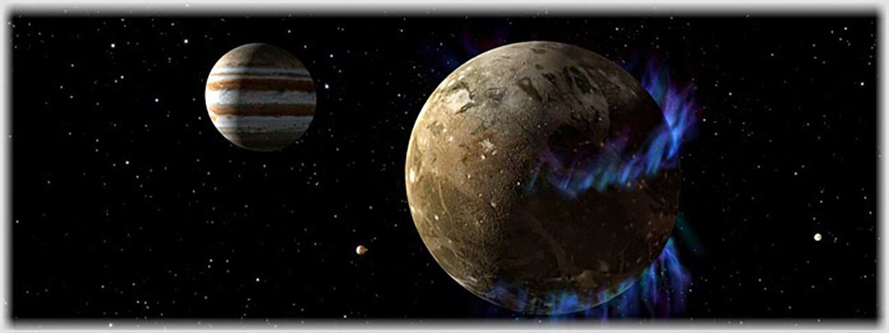 Júpiter é o quinto planeta a partir do Sol. É orbitado por 67 satélites naturais. Tem anéis imperceptíveis a partir da Terra, descobertos em 1979 pela sonda Voyager 1.