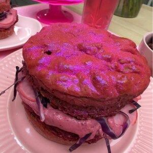 hamburguer rosa