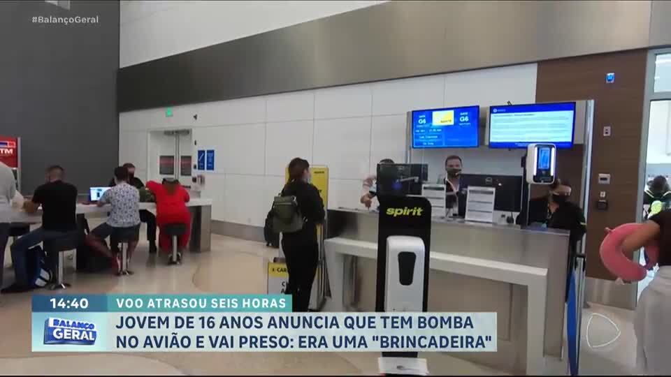 Jovem de 16 anos é preso nos Estados Unidos após dizer que estava com bomba dentro de avião