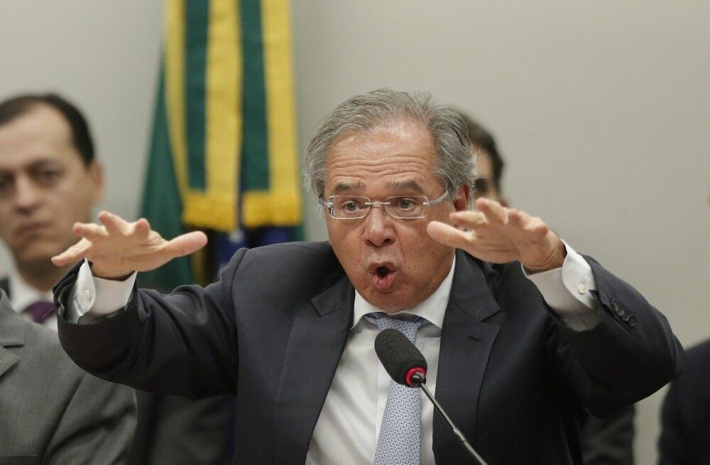 O ministro da Economia, Paulo Guedes, fala na Comissão de Finanças e Tributação