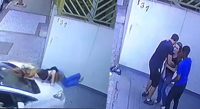 Mulher foi atropelada por um carro que invadiu a calçada