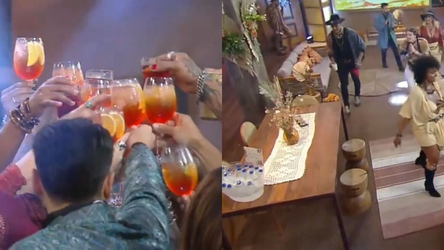 A decoração estava impecável: flores em tons terrosos, móveis e acessórios decorativos de palha, crochê e luminárias âmbar! A música eletrônica e o rap reinaram no início, mas outros estilos também foram tocados ao longo da noite. Para dar o start na curtição, o já tradicional brinde com todos os Conquisteiros!