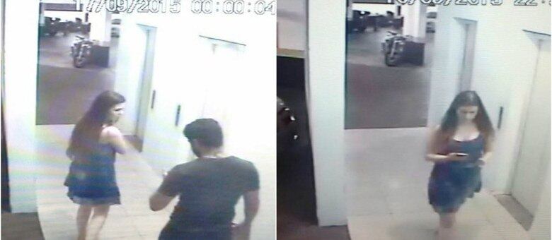 Imagens de câmeras de segurança mostram a mãe do Gustavo saindo e retornando ao prédio em Taboão da Serra