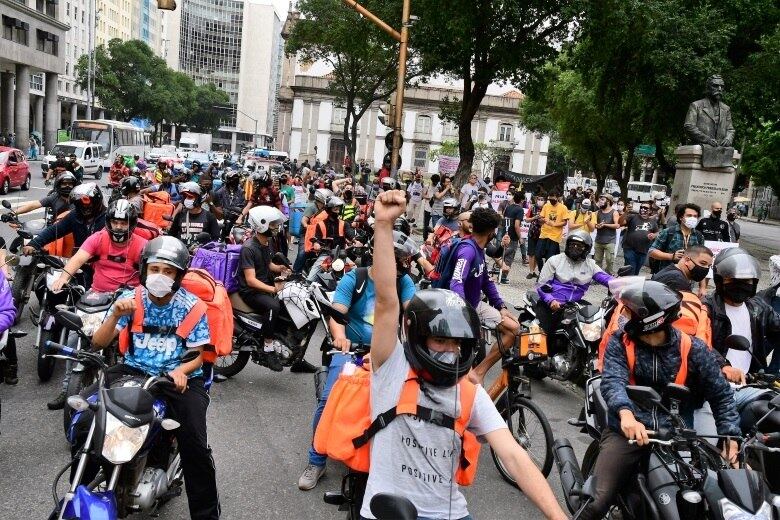 Manifestantes se concentraram no centro do Rio