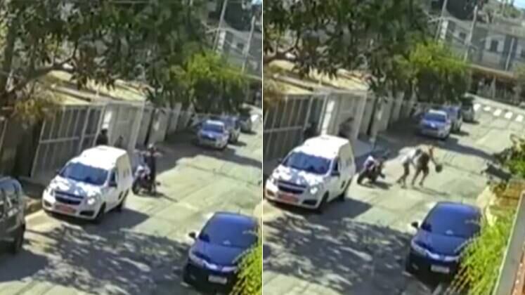 O resultado da briga de trânsito foi flagrado pelo circuito de segurança da rua remota que virou cenário de crime. O entregador Estevão, que cometeu a infração anteriormente, parou o carro que dirigia e desceu do veículo com uma chave de fenda nas mãos. Anderson, piloto da moto, tirou o capacete para tentar lutar, mas logo caiu no chão e foi agredido com diversos golpes da ferramenta pelo motorista
