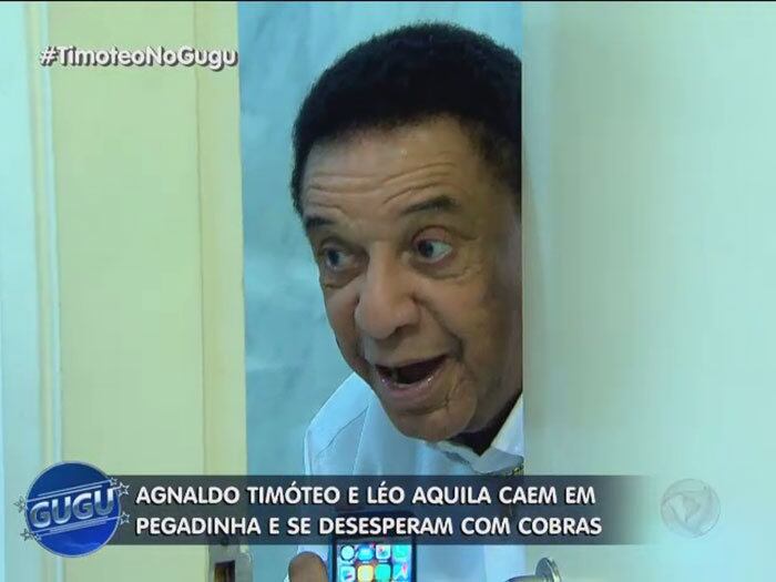 O Gugu desta quinta-feira (9) exibiu o quadro Famosos em Apuros. Desta vez, as vítimas da pegadinha foram o cantor Agnaldo Timóteo e a  drag queen brasileira, Léo Áquilla

+ Quer assistir às íntegras do programa Gugu? Acesse R7 Play e veja quando e onde quiser!