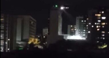Um helicóptero ajudou nas buscas pelos suspeitos