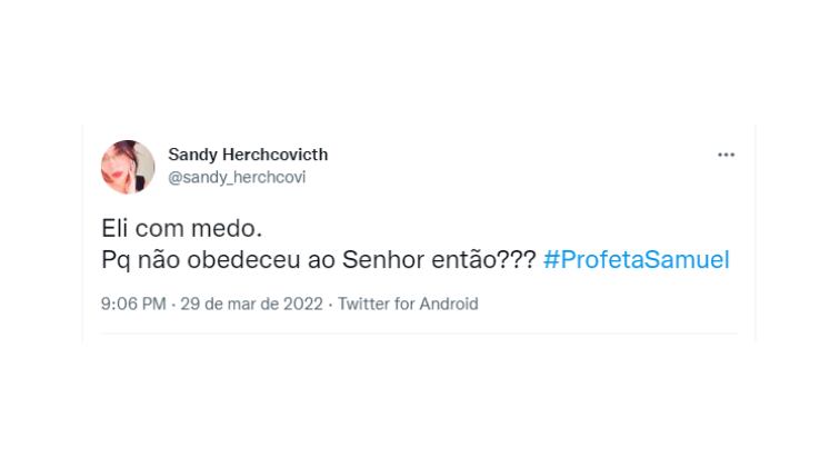 Já Eli ficou preocupado com as revelações que o Senhor havia feito ao garoto 