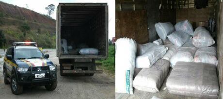 Mercadoria estava armazenada em sacos plásticos