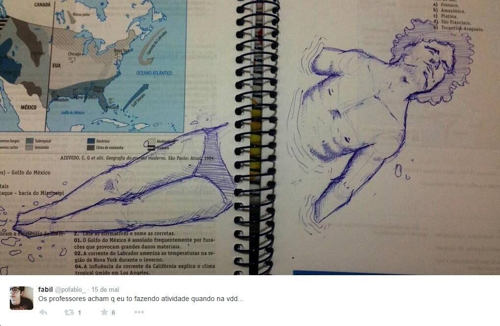 Só minha mãe não consegue valorizar esse meu enorme talento para as artes plásticas...