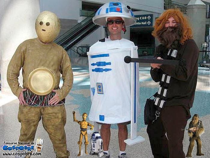 Star Wars entrou nessa também: C3PO, R2D2 e Chewbabaca