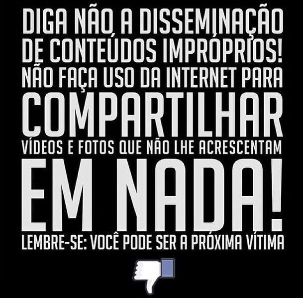 Em outra oportunidade, Neymar aproveitou a rede social para fazer uma apelo e pedir para que as pessoas parem de compartilhar conteúdos impróprios na internet