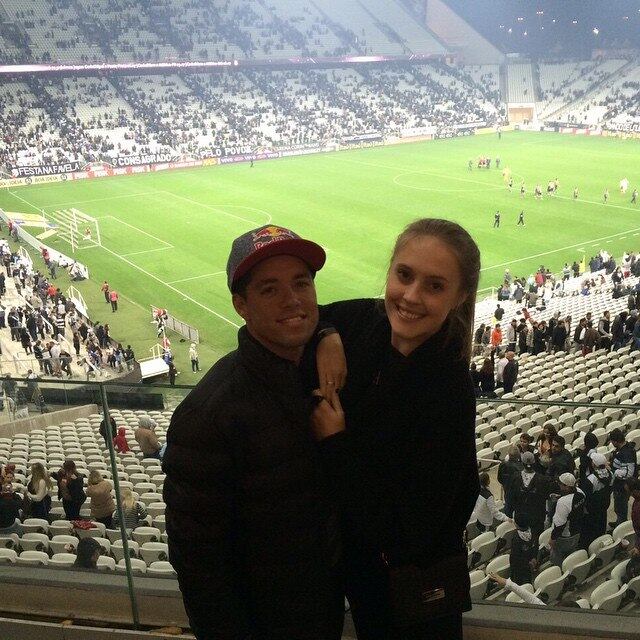 Durante a disputa do Campeonato Brasileiro, Mineirinho aproveitou um tempinho livre para acompanhar o seu time de coração de perto