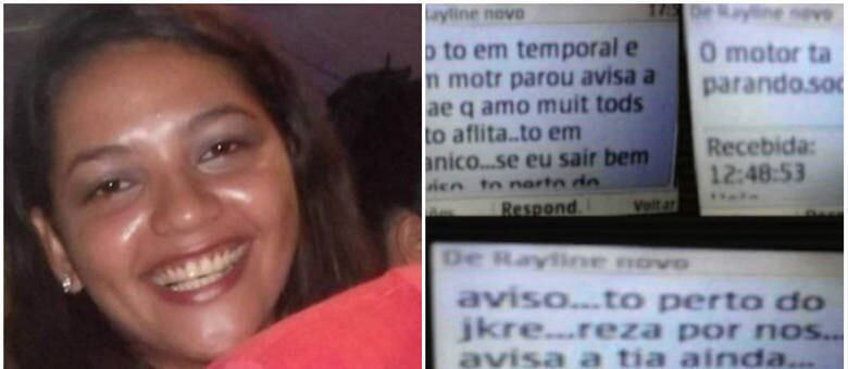 Passageira mandou mensagem avisando a família sobre problemas no voo