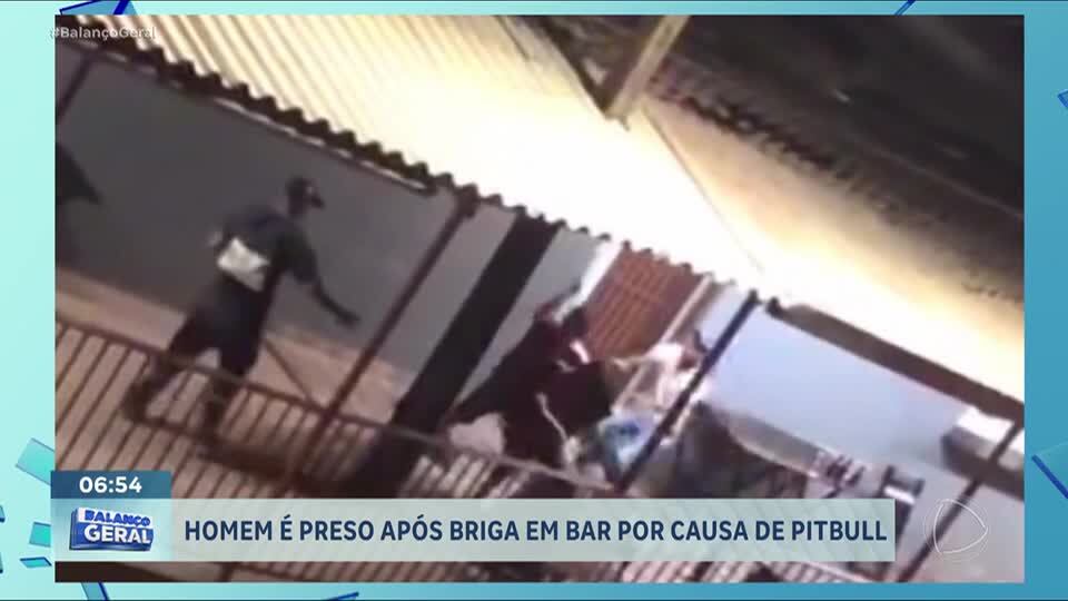 Tutor de pitbull é preso após esfaquear homem que o alertou que animal estava sem focinheira