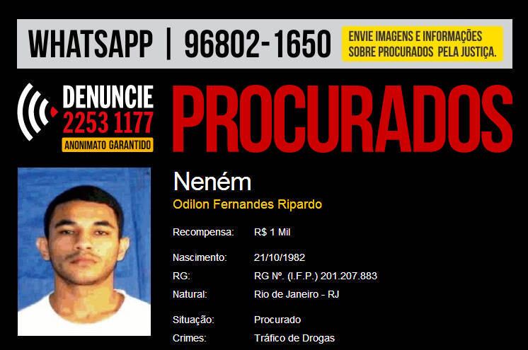 Neném comandava a venda de drogas no Complexo do Caju