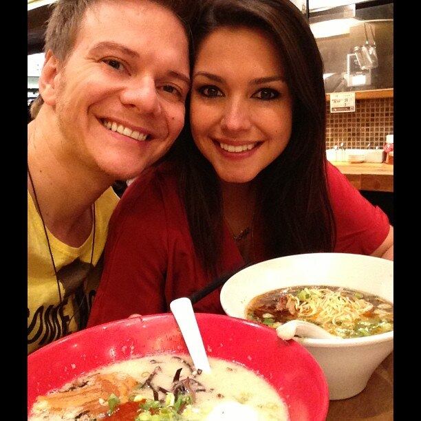 Os dois aproveitaram a deliciosa culinária local, na cidade de Kyoto
