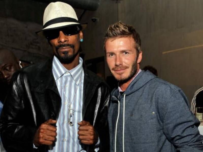 Snoop Dog e Beckham

O rapper e o jogador de futebol se conheceram na gravação de um filme e continuaram em contato 

