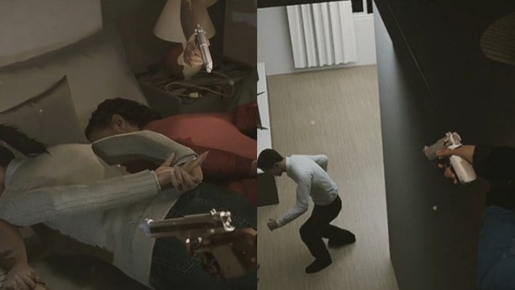 Uma simulação baseada no depoimento da mulher feita de refém mostra como tudo aconteceu. Segundo ela, os bandidos a mantiveram com seus dois filhos, de 14 e 20 anos, em um quarto na mira de armas. Enquanto procurava por dinheiro, um dos criminosos ouviu Marcelo chegando e disparou em direção a cabeça do empresário, acertando a nuca. O sobrinho contou, ainda, que Marcelo tinha problemas auditivos e pode não ter ouvido o barulho que os assaltantes faziam