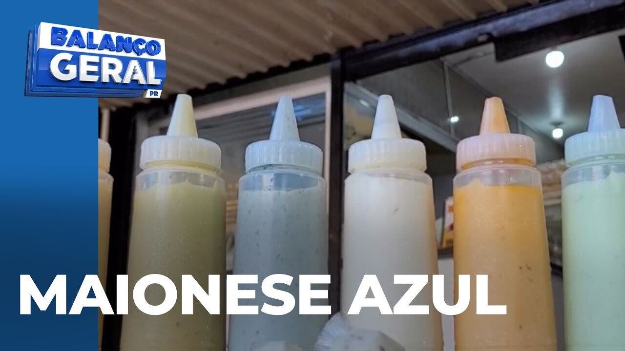 Maionese azul é a nova sensação nos lanches de Maringá