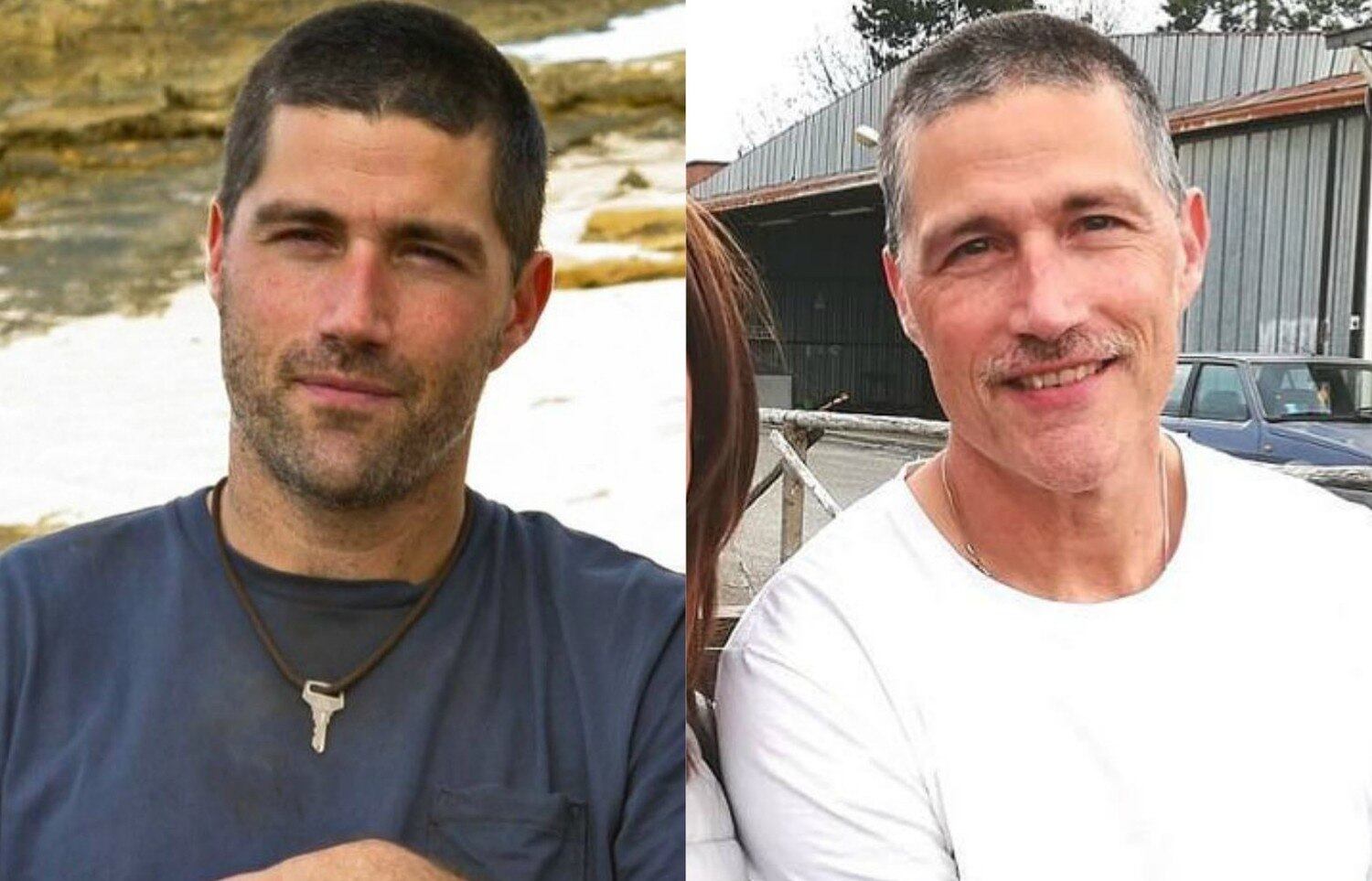 Matthew Fox deu vida ao protagonista Jack Shephard. Na série, o personagem era um dos líderes do grupo de sobreviventes. Recentemente, o ator reapareceu em publicações no Instagram e causou espanto entre os fãs do seriado por conta da aparência mais velha 
