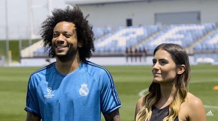 Lateral Marcelo, que joga no Real Madrid, também já falou com a moça
