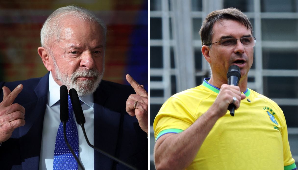Luiz Inácio Lula da Silva e Flávio Bolsonaro