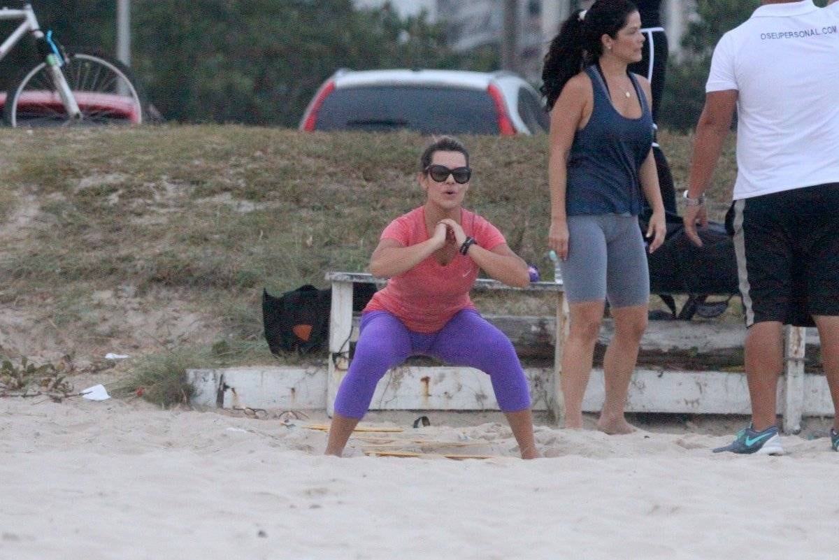 As duas tiveram que mostrar força para fazer os exercícios