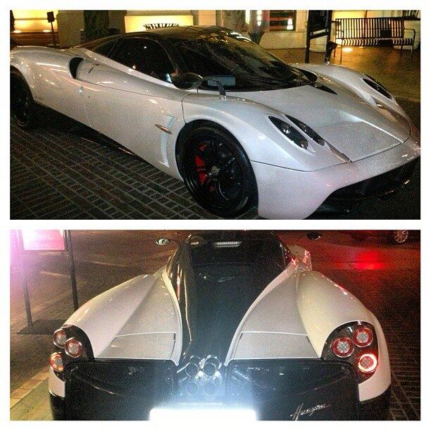 Na imagem, Dan escreveu que só queria registrar algumas fotos de mais uma de suas posses, este Pagani Zonda